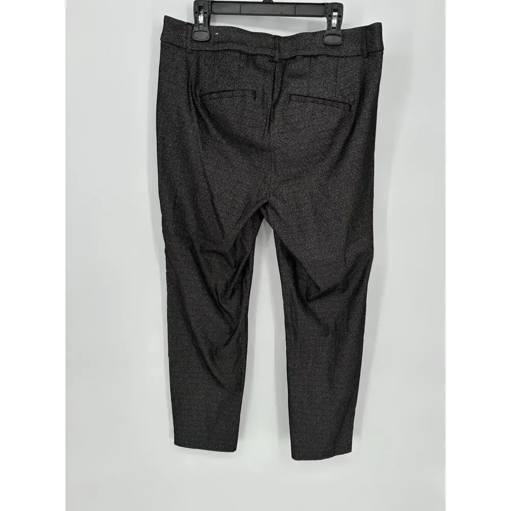 Lane Bryant Allie Shimmer Slim Pants Metallic Charcoal Career Evening Plus 16 - Picture 3 of 7